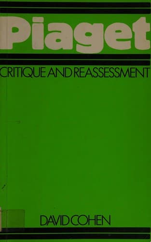 Cover image for Piaget, critique and reassessment