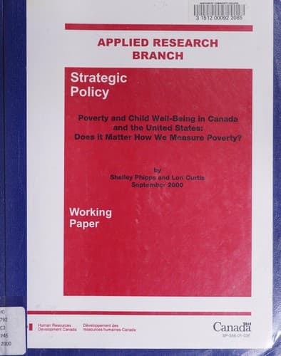 Poverty and child well-being in Canada and the United States