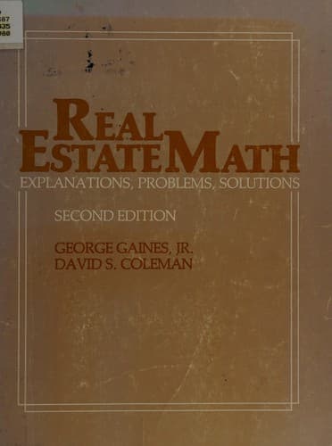 Cover image for Real estate math