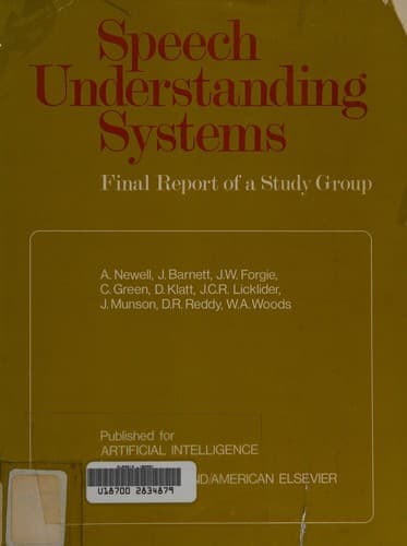 Cover image for Speech understanding systems.