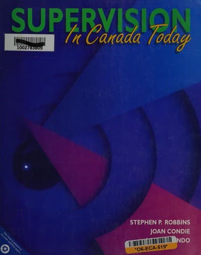 Cover image for Supervision in Canada today