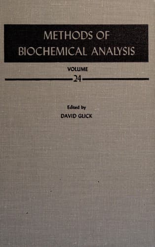 Cover image for Methods of biochemical analysis