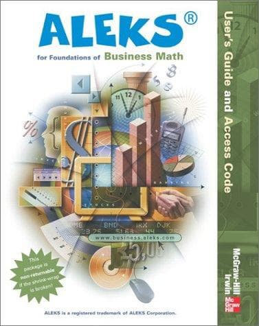 Cover image for ALEKS for Foundations of Business Math User Guide (Aleks Worktext)