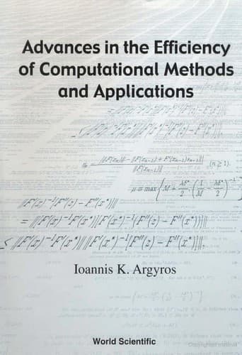 Cover image for Advances in the Efficiency of Computational Methods and Applications