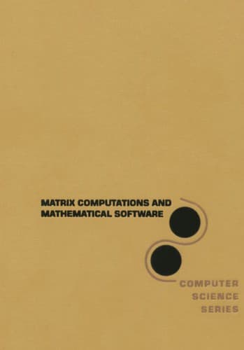 Cover image for Matrix computations and mathematical software