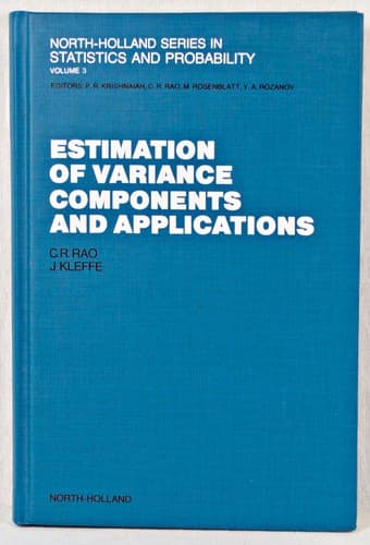 Cover image for Estimation of variance components and applications