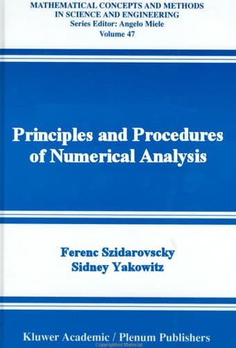 Cover image for Principles and procedures of numerical analysis