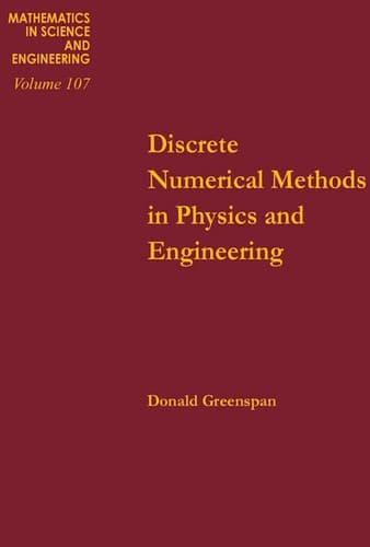 Cover image for Discrete numerical methods in physics and engineering.