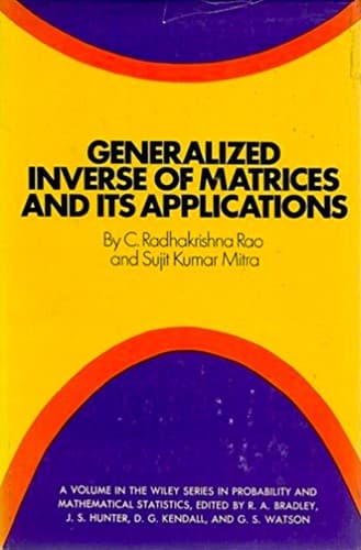 Cover image for Generalized inverse of matrices and its applications