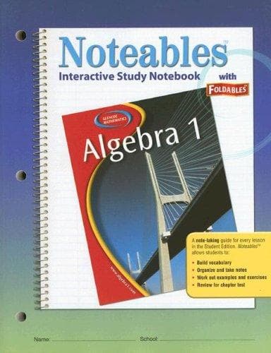 Cover image for Glencoe Algebra 1, Noteables