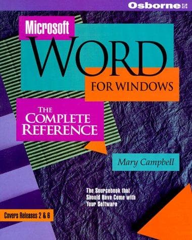 Cover image for Microsoft Word for Windows