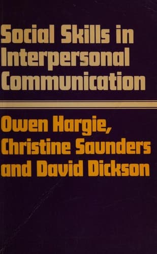 Cover image for Social skills in interpersonal communication
