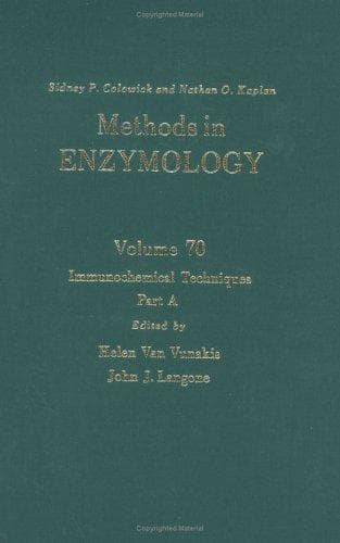 Cover image for Immunochemical Techniques, Part A, Volume 70: Volume 70