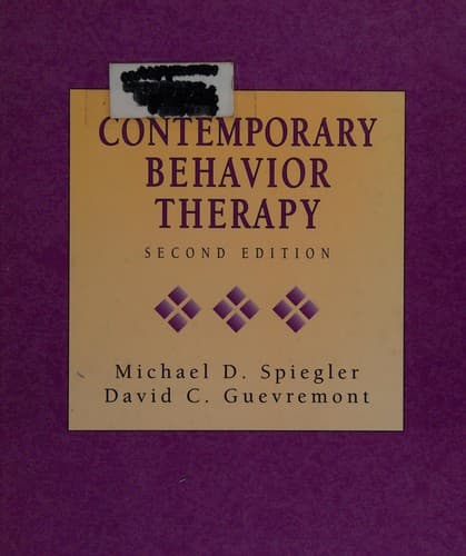 Cover image for Contemporary behavior therapy