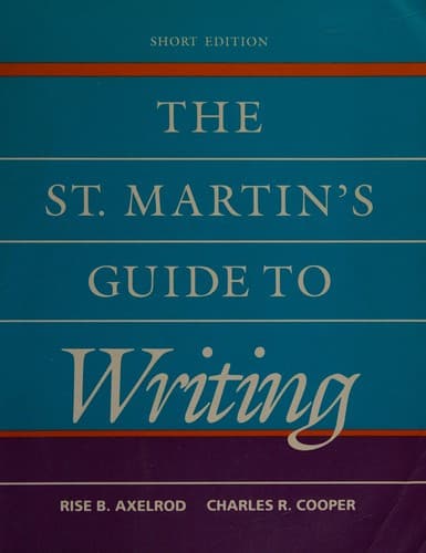 Cover image for The St. Martin's guide to writing