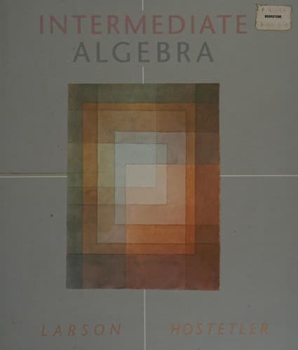 Cover image for Intermediate algebra