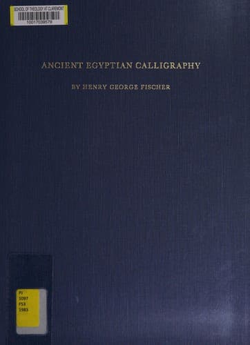 Cover image for Ancient Egyptian calligraphy