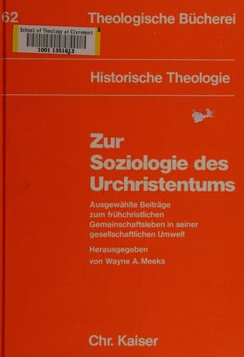 Zur Soziologie des Urchristentums