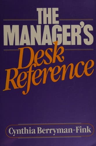 Cover image for The manager's desk reference