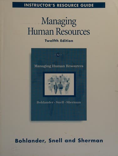 Cover image for Managing human resources