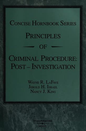 Cover image for Principles of criminal procedure