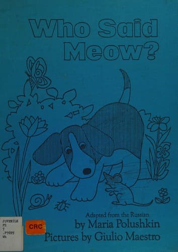 Cover image for Who said meow?