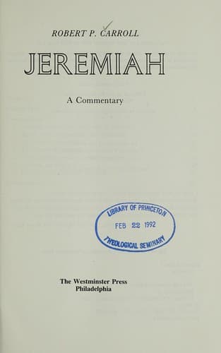 Cover image for Jeremiah