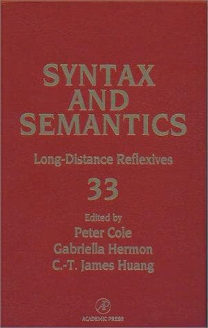 Cover image for Long Distance Reflexives, Volume 33 (Syntax and Semantics)