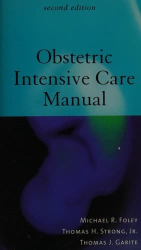 Cover image for Obstetric intensive care manual