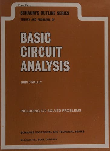 Cover image for Schaum's outline of theory and problems of basic circuit analysis