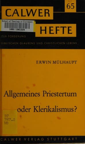 Allgemeines Priestertum oder Klerikalismus?