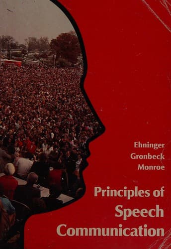 Cover image for Principles of speech communication