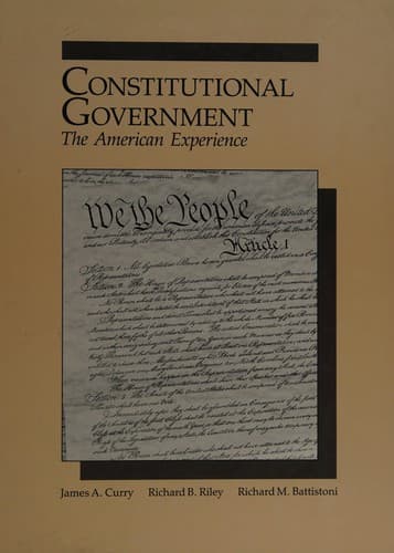 Cover image for Constitutional government