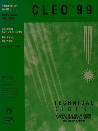 Cover image for Conference on Lasers and Electro-Optics (Cleo) Proceedings