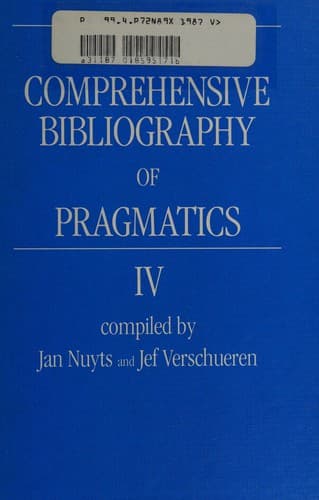Cover image for A comprehensive bibliography of pragmatics