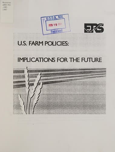 U.S. farm policies