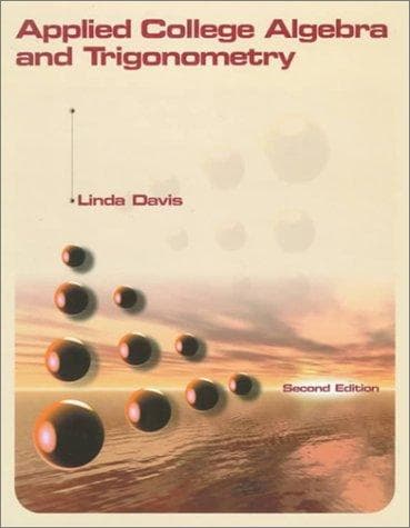 Cover image for Applied College Algebra and Trigonometry, Second Edition