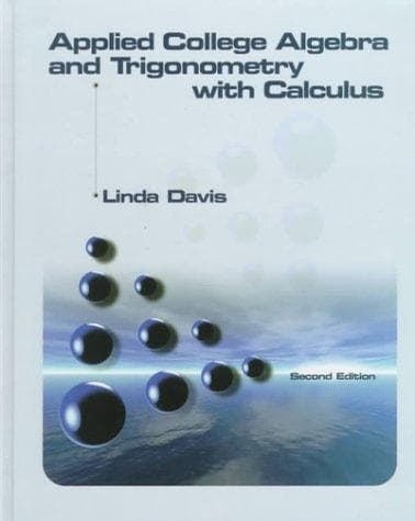 Cover image for Applied college algebra and trigonometry with calculus
