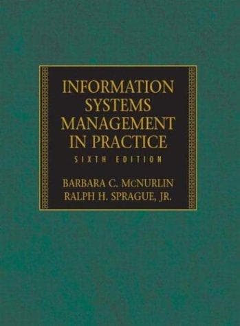 Cover image for Information Systems Management in Practice, Sixth Edition