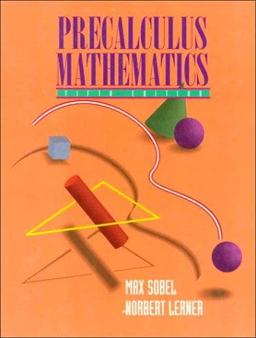 Cover image for Precalculus Mathematics, Fifth Edition