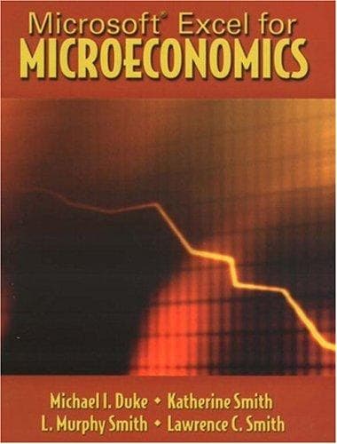 Cover image for Microsoft Excel for Microeconomics