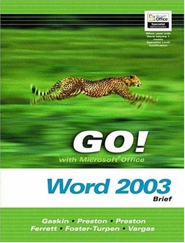 Cover image for GO! with Microsoft Office  Word 2003 Brief (Go Series)