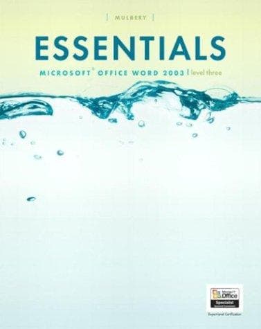 Cover image for Essentials Microsoft Office Word 2003.