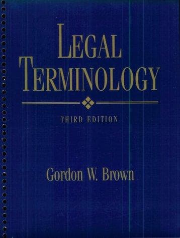 Cover image for Legal terminology