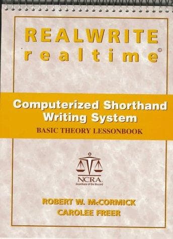 Cover image for REALWRITE/realtime Computerized Shorthand Writing System
