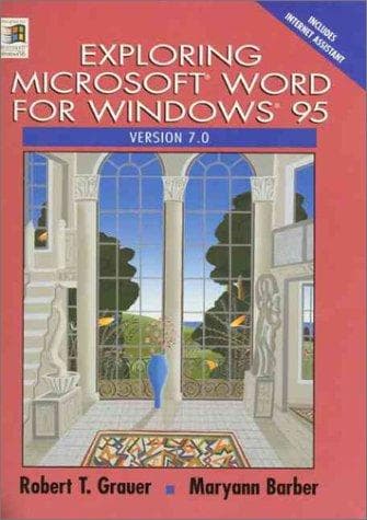 Cover image for Exploring Microsoft Word 7.0 for Windows 95