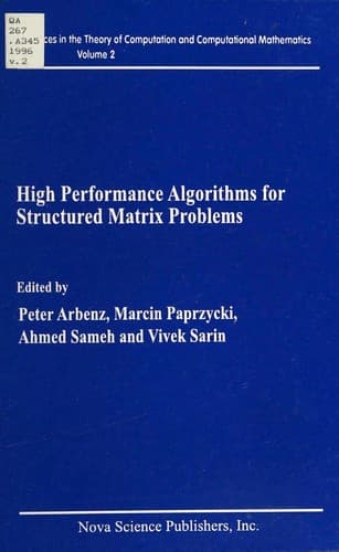 Cover image for High performance algorithms for structured matrix problems