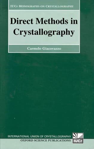 Cover image for Direct methods in crystallography