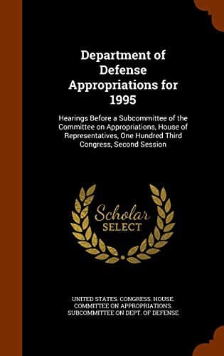 Cover image for Department of Defense Appropriations for 1995