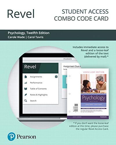 Cover image for Revel for Psychology -- Combo Access Card
